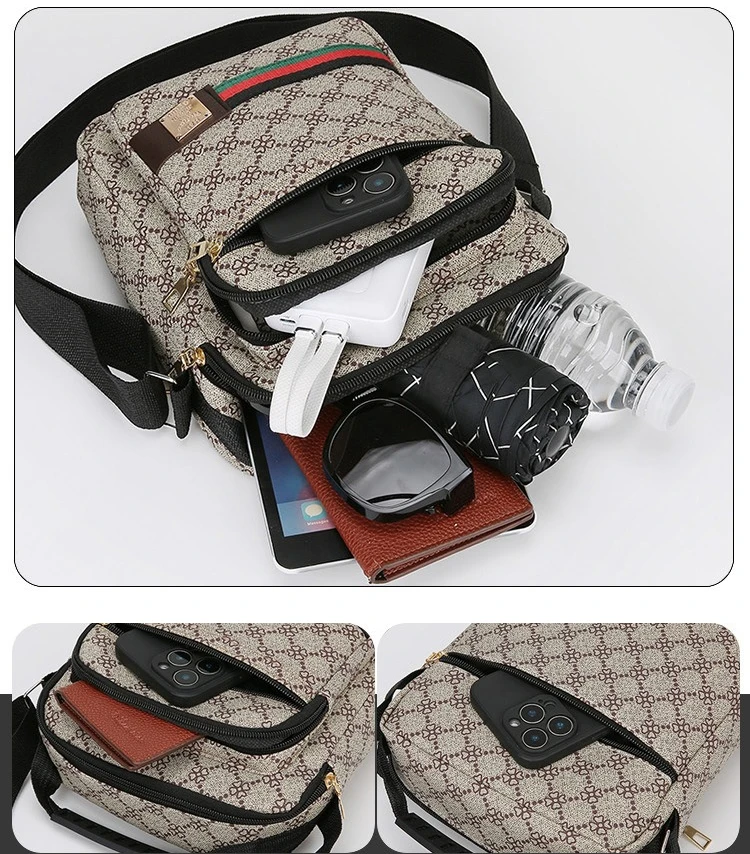 Herren-Umhängetasche, mehrschichtig, große Kapazität, wasserdicht, Oxford-Material, lässig, für Business, Schultertasche, Messenger-Tasche für Reisen und den täglichen Arbeitsweg – Detail 9
