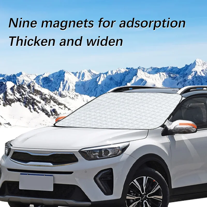 

Magnetic Car Windshield Snow Cover Winter Ice-Frost Guard Sun Shade Protector For Kia KX1 2019-2021 Exterior Accessories