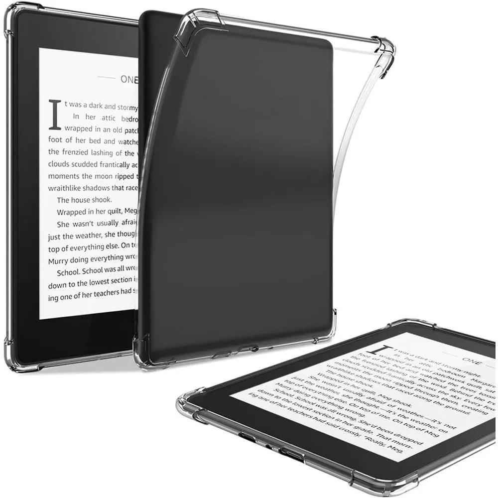 Premium 11/12th Gen e-Reader Case 6 6.8 7 inch C2V2L3 Back Cover Clear TPU Funda for Kindle Paperwhite 1/2/3/4/5 Colorsoft 2024