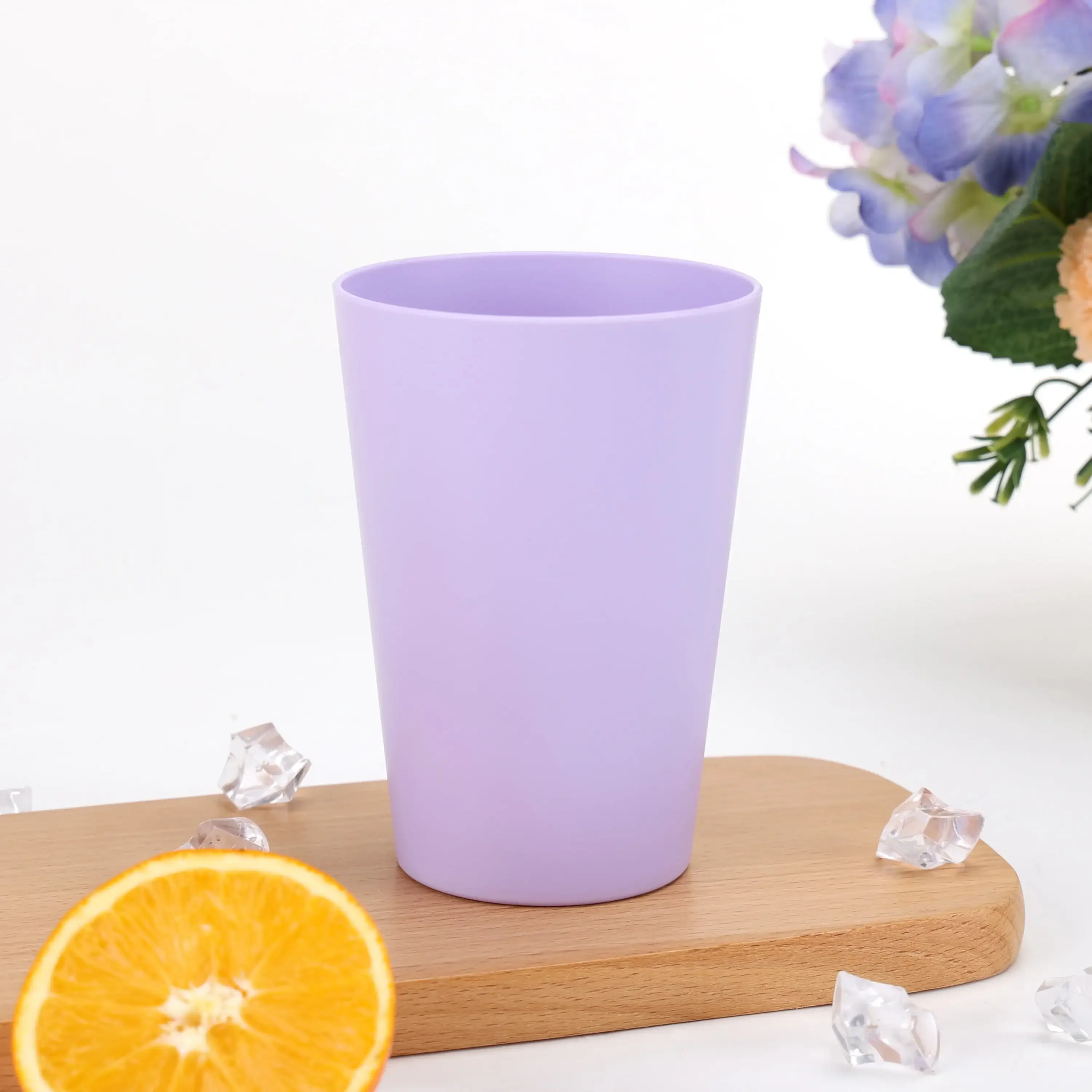 Your Zone Lilac Purple 15-Ounce Plastic Cup, Single Piece Tumbler image 2
