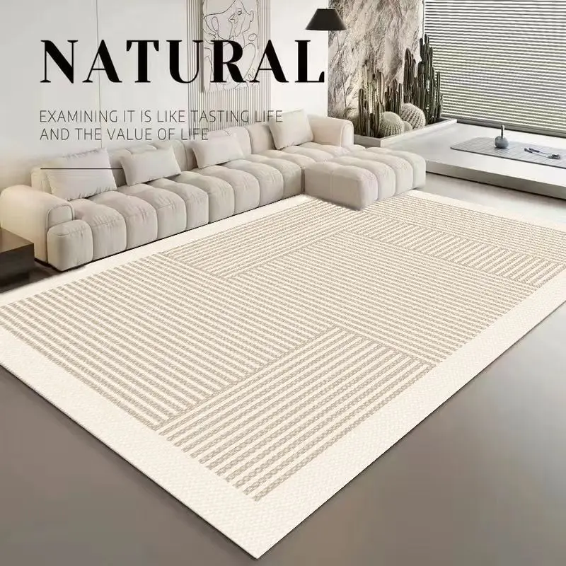 간단한 고급 거실 전체 카펫, 흡수성 미끄럼 방지 소파 카펫, 가정용 손쉬운 관리 크리스탈 벨벳 카펫 