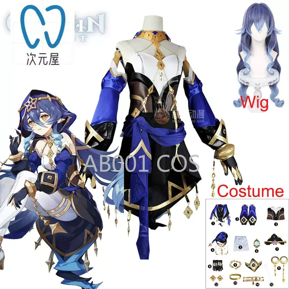 Layla Cosplay Costume Genshin Impact Women Exotic Dancers Costume Sumeru Layla Cosplay Halloween Costumes Full Set Cos