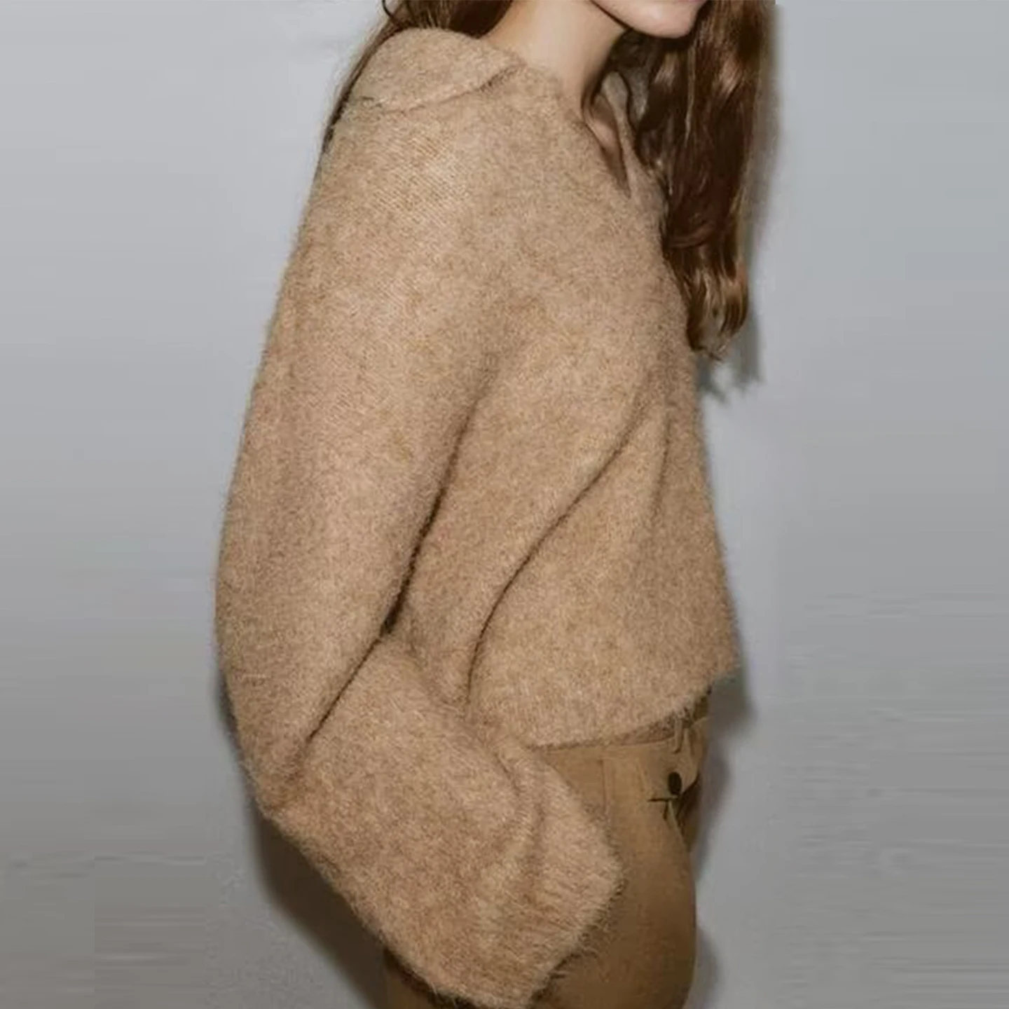 패셔너블 컬러 페이드 니트 여성 캐주얼 슬레 롱 슬리브 레귤러 길이 오픈 가디건 슬레 가을 신상품