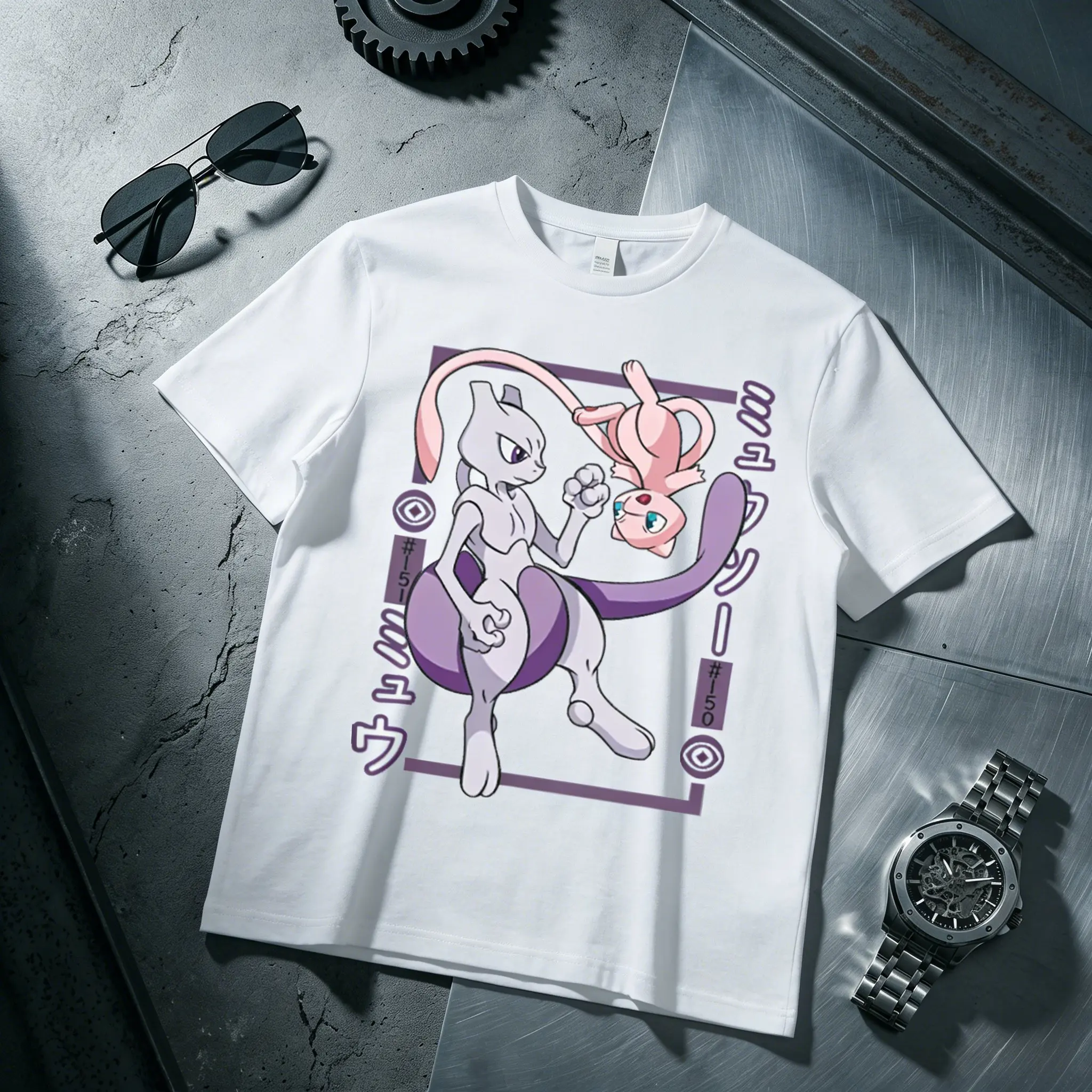 

2026 Summer Y2k Oversized Pokemon Riolu Graphic T-shirt Man Women Casual Short Sleeve Tee Top Oversized Parent-t-shirt