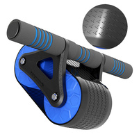 1pc Ab Wheel Roller Blue Abdominal Muscle Trainer Core Strength Fitness Device For Home Workout Abdomen Exercise Roller