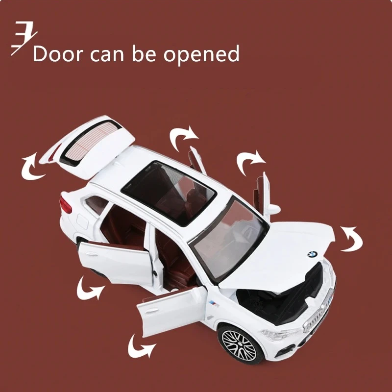 1:32 X5 SUV Alloy Car Model Diecasts & Toy Vehicles Metal Toy Car Model Simulation Sound and Light Collection Gift