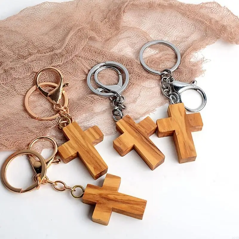 D0AD Crosses Keychain Metal Keyring Christian Faith Key Holder for Everyday Use