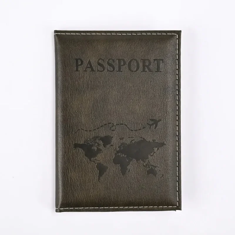 Porta-passaporte pu vintage, capa protetora para passaporte de viagem, id, cartão de crédito, acessórios de viagem