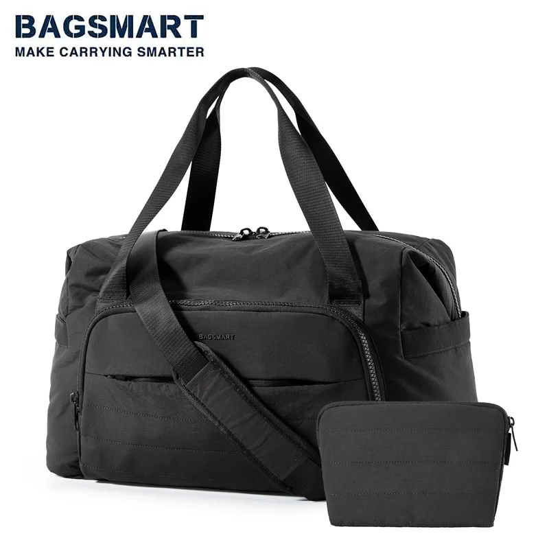 BAGSMART 42L Travel Duffle Bag  Airline Approved Business Trips Bag Fit 15.6in Laptop Large Carry on Weekender Sport Bag