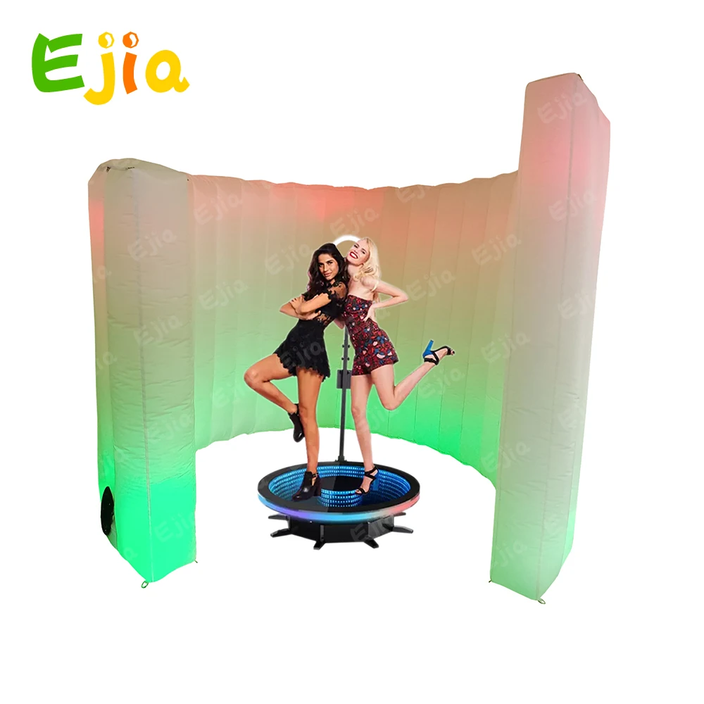 10/13ft Portable Inflatable Led 360 Photo Booth Enclosure Automatic Spin 360 Photo Booth For Party Wedding Rental