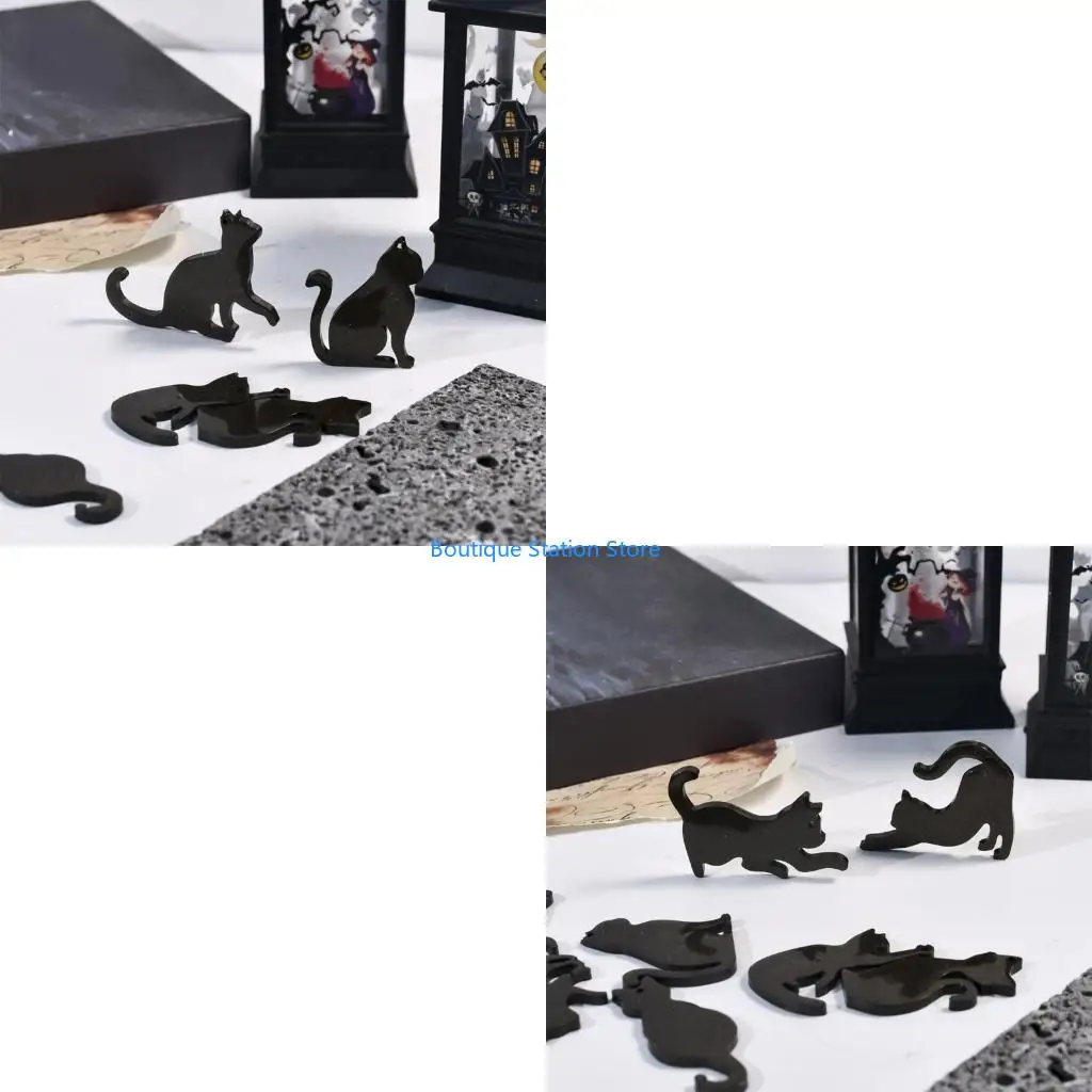 

Y55F 8 Cavity Cats Pendant Mold High Quality Silicone Charm Mould for Jewelry Making