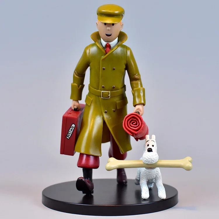 Anime Cartoon The Adventures of Tin Dupont PVC Action Figures Classic Comic Tin Milou Model Toys Gift For Kids