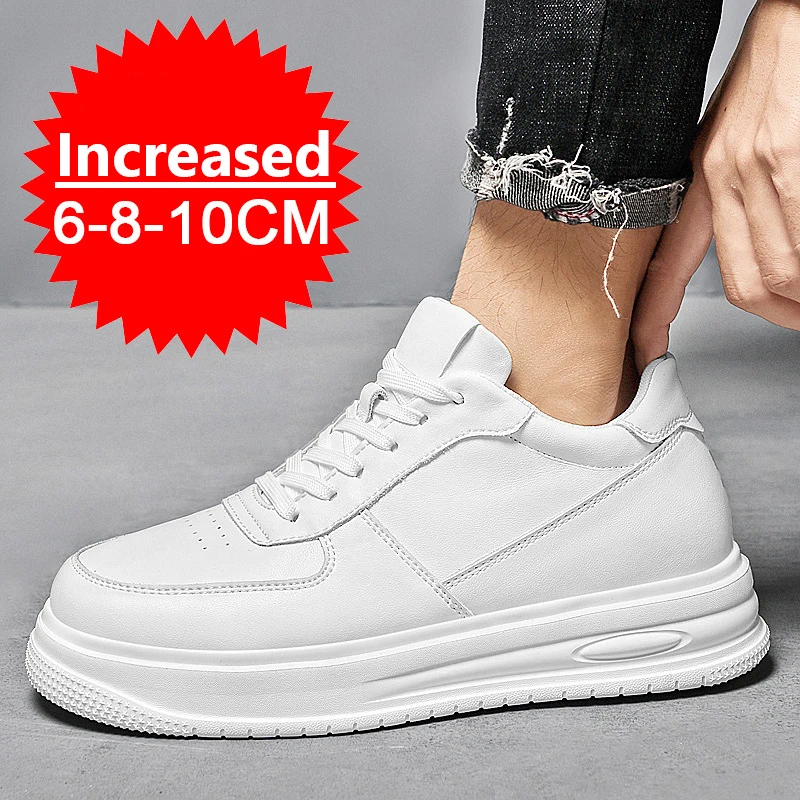 

Men Elevator Height Increase Shoes Sneakers Shoes for Men 10cm Sports Casual Invisible Inner Heightening 8cm Shoe Big Size 36-44