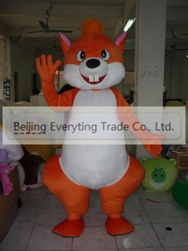 

New Adult Hot Sale Foam Cute Orange Squirrel Cartoon Mascot Costume Plush Christmas Fancy Dress Halloween Mascot Costume