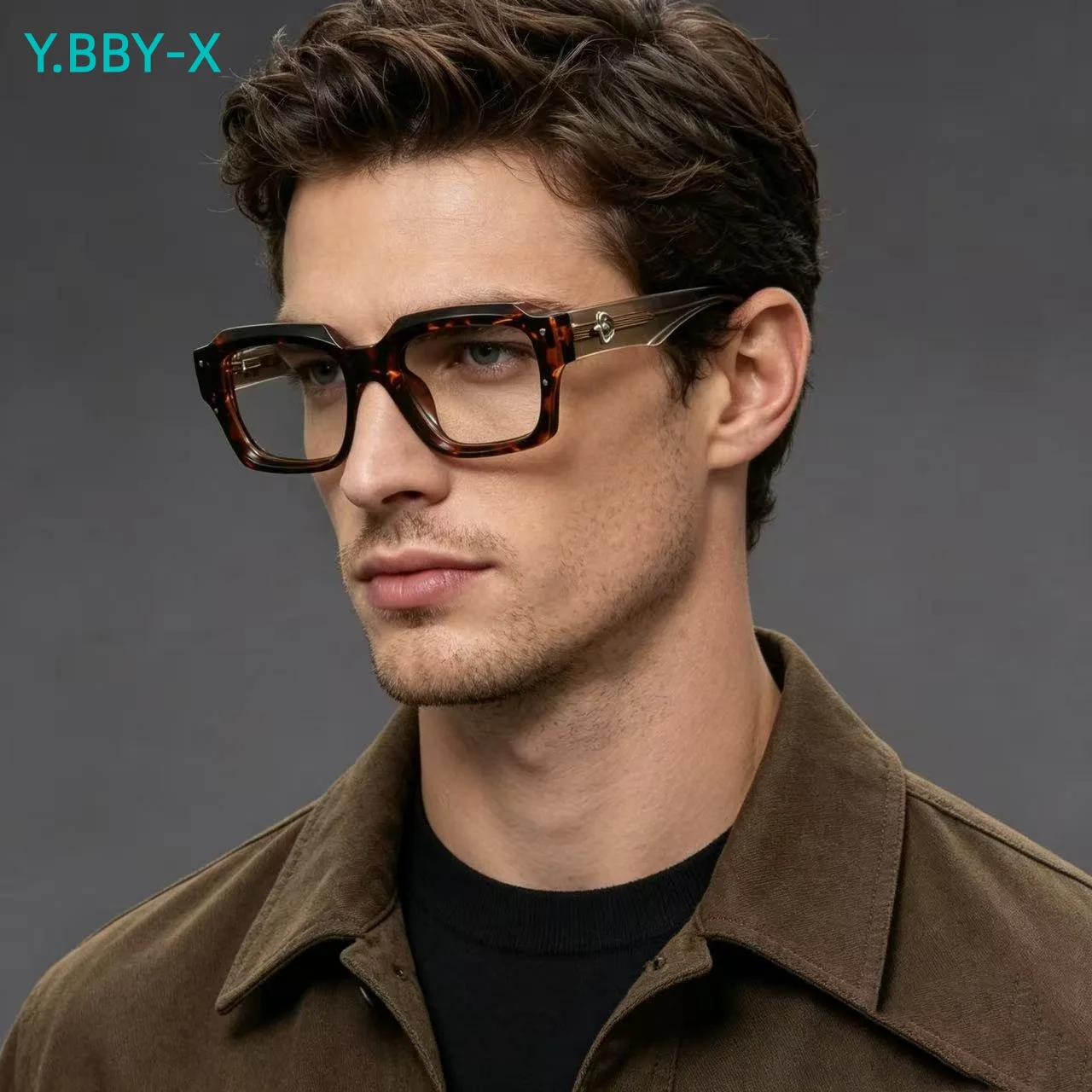 

TR90 Square Thick Frame Reading Glasses for Men Women Custom Prescription Lenses Anti Blue Light Myopia Glasses