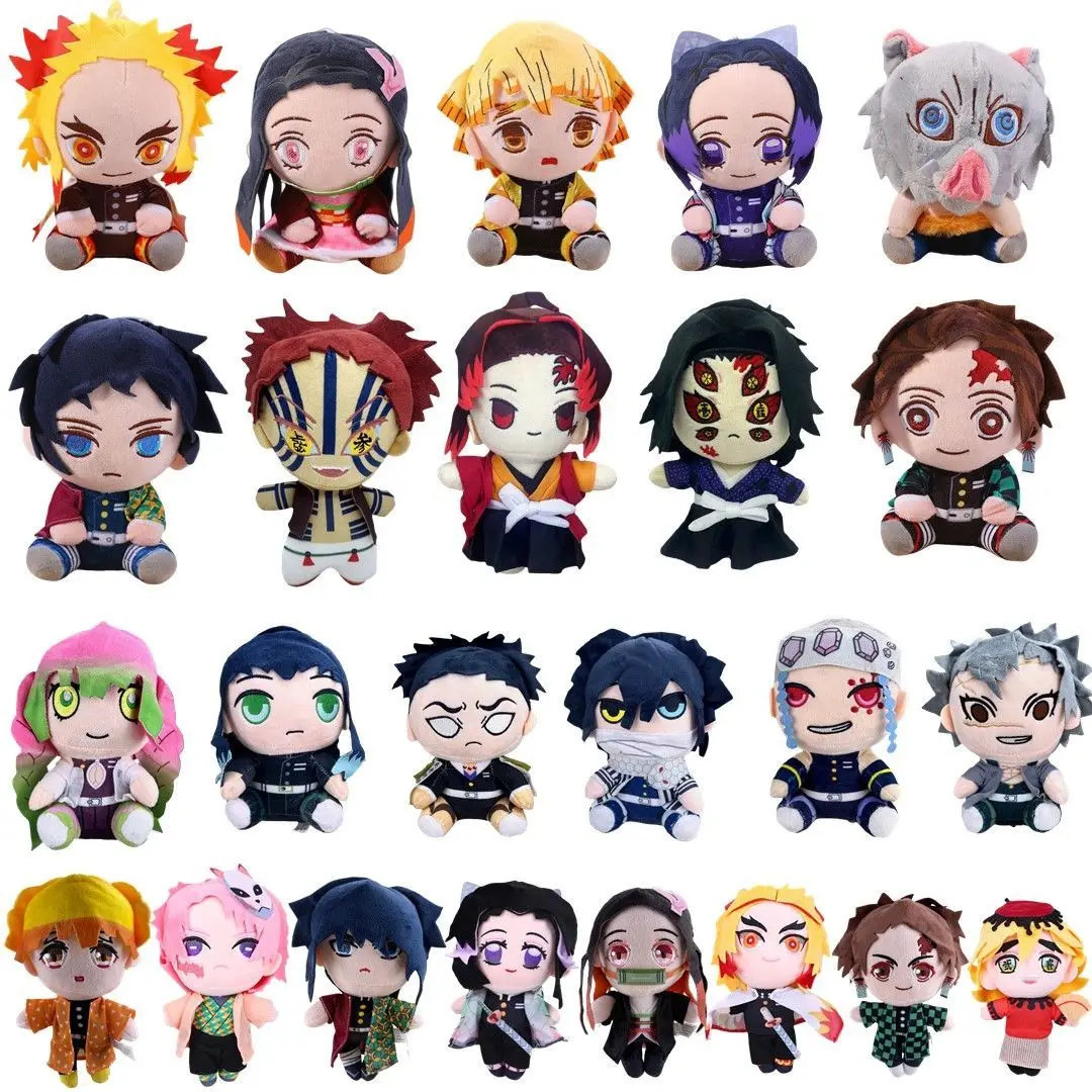 

2025 New Demon Slayer Plush Stuffed Toys Tsugikuni Yoriichi Tsugikuni Michikatsu Akaza Anime Cartoon Figure Doll Birthday Gift