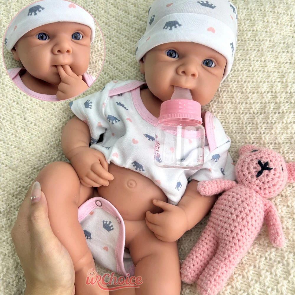 

48cm Unpainted Open Mouth Bettie Full Soft Silicone Reborn Baby Girl Handmade Weighted Blank Newborn Doll for Artist Collector