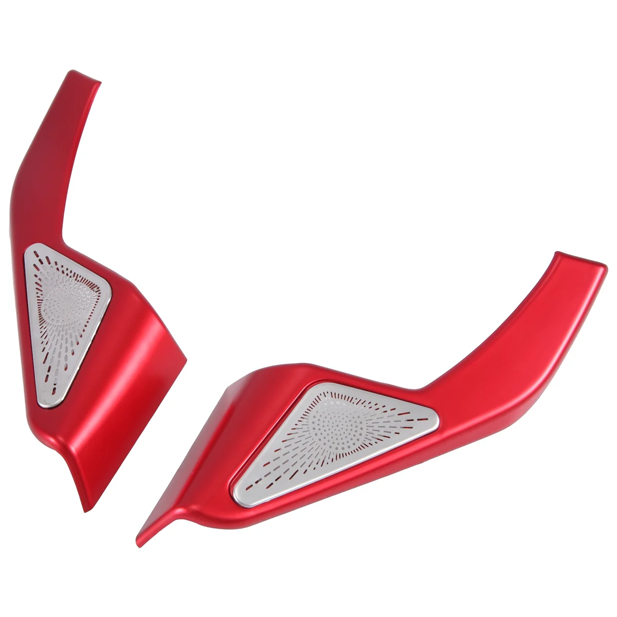 2PCS Front Door Stereo Speaker Cover Trim Decor for Honda Civic 11Th 2022 2023 Red Interior Accessories