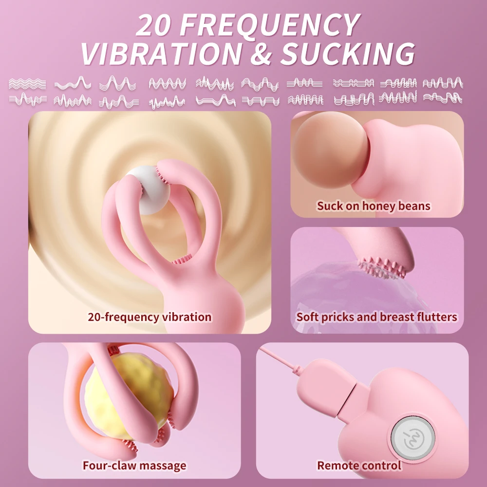 الحلمة المشبك هزاز للنساء تدليك الثدي البظر Ctimulator محسن الحلمة مص محفز الجنس لعب الإناث ألعاب جنسية #3