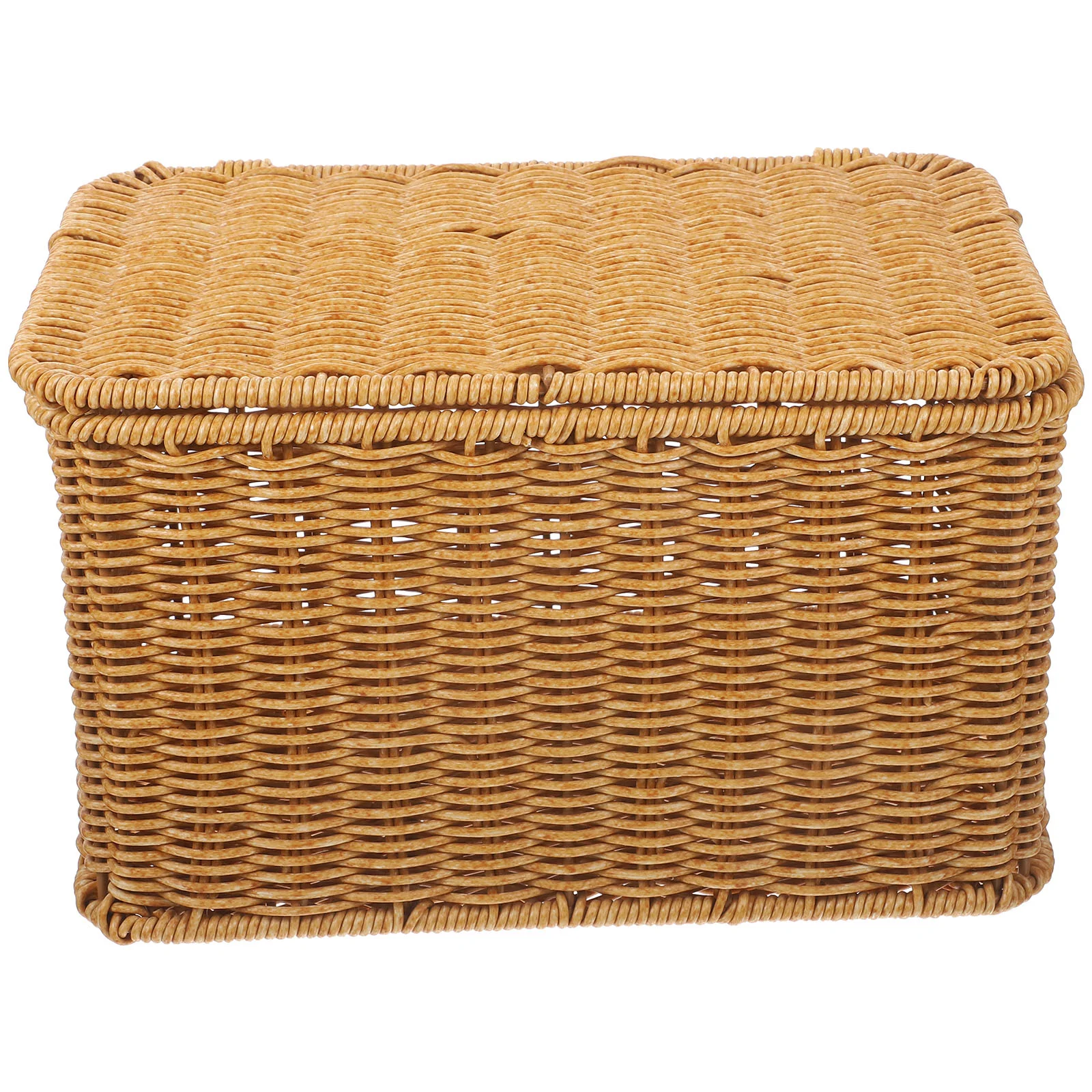 

Tabletop Shelves Woven Storage Box Multi-function Basket Toy Indoor Bins with Lids