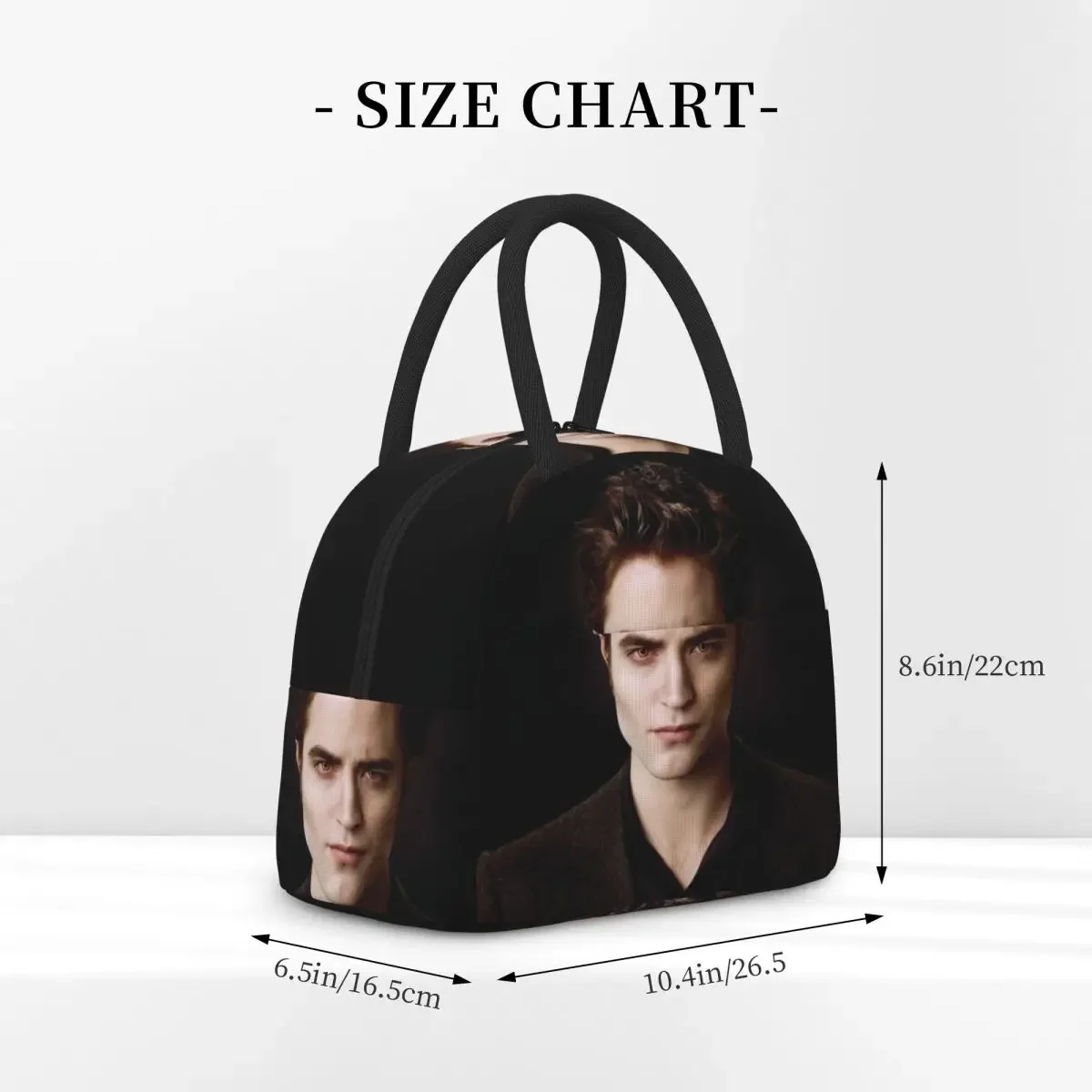 The Twilight Saga Edward Cullen Insulated Lunch Bag for Women Kids Portable Food Boxes Thermal Lunch Box Tote