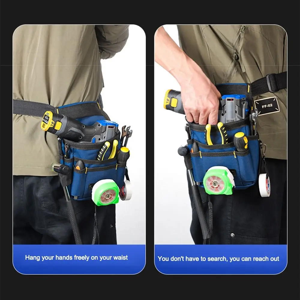 

Новая многофункциональная поясная сумка для инструментов электрика, многослойная утолщенная сумка для инструментов, портативная сумка для хранения инструментов на пояс