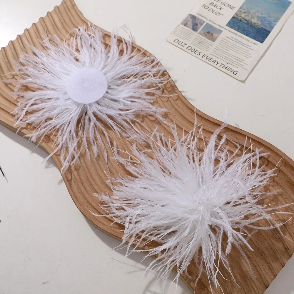 Flauschiges Weiches Straußenfeder-Accessoire DIY Mehrfarbiges Kleidungsbesatz-Accessoire Vielseitiges DIY Handgemachtes Zubehör – Detail 6