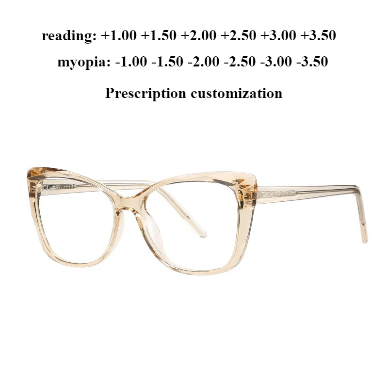 

Новое плоское зеркало TR90 «кошачий глаз» с защитой от синего цвета, зеркало для чтения на заказ, близорукость по рецепту