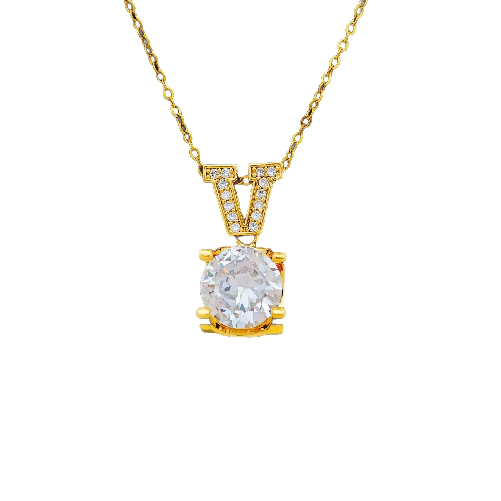 سلسلة الترقوة الجديدة 2025 خفيفة وفاخرة. هذا القلادة المعلقة المصنوعة من الفولاذ التيتانيوم مناسبة لارتدائها