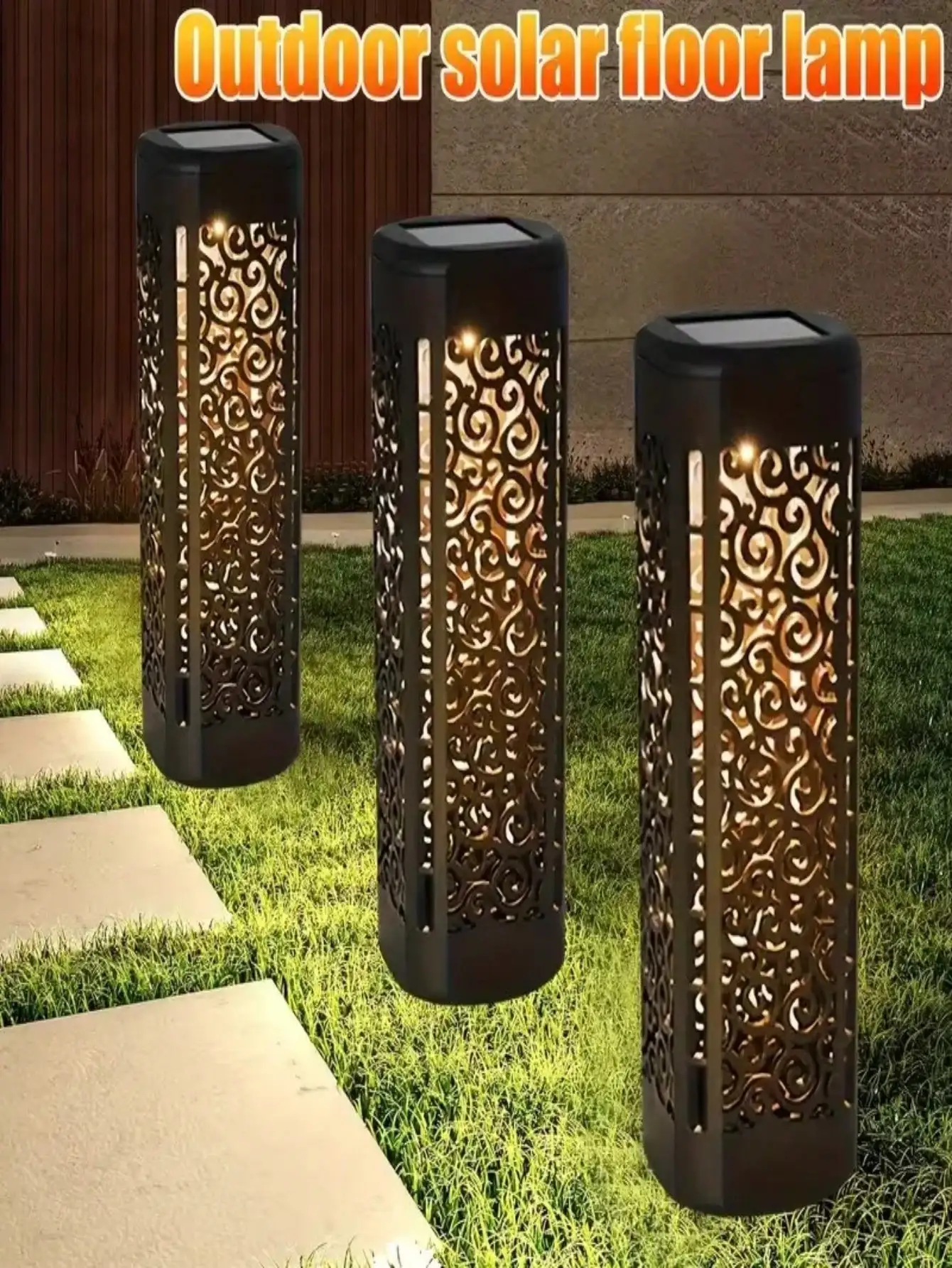 مصباح أرضي للحديقة بالطاقة الشمسية - ديكور مسار LED تلقائي (300 مللي أمبير في الساعة) للفناء والحديقة والمسار والحديقة والشارع والحفلات والمهرجانات #1