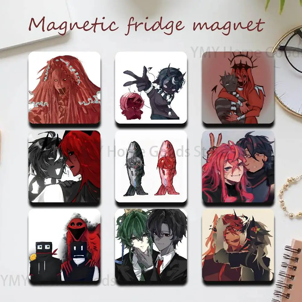 Cartonn Twixxel Creator Anime Fridge Magnetic Magnet PVC Memorial Decor for Family Friends Students Adults