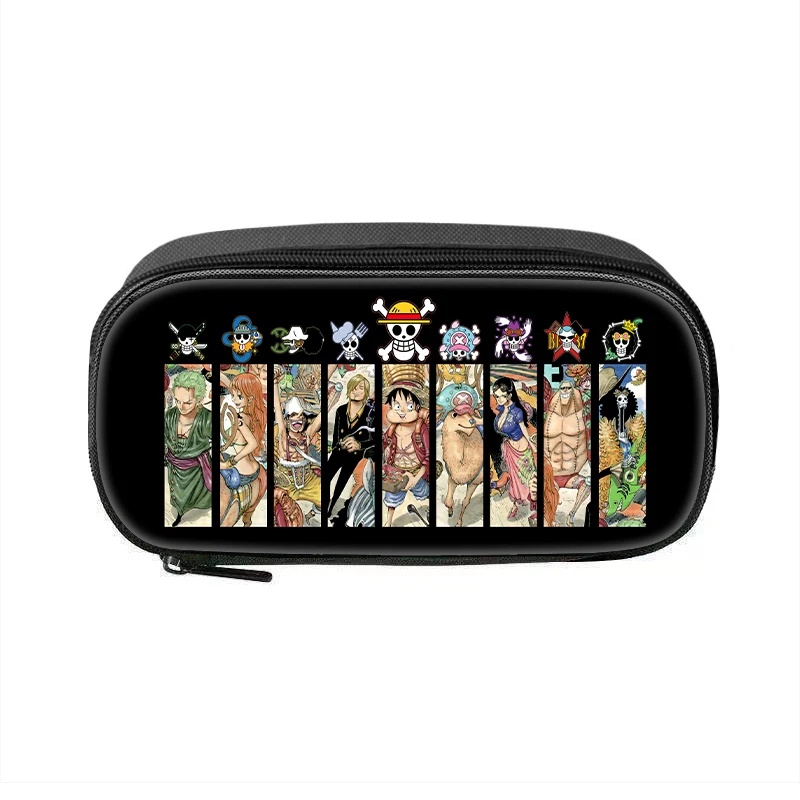 ONE PIECE Pattern Pencil Case makeup bag Monkey D. Luffy Pen Bag Student Big Capacity School Supplies Zipper Pencil Pouch