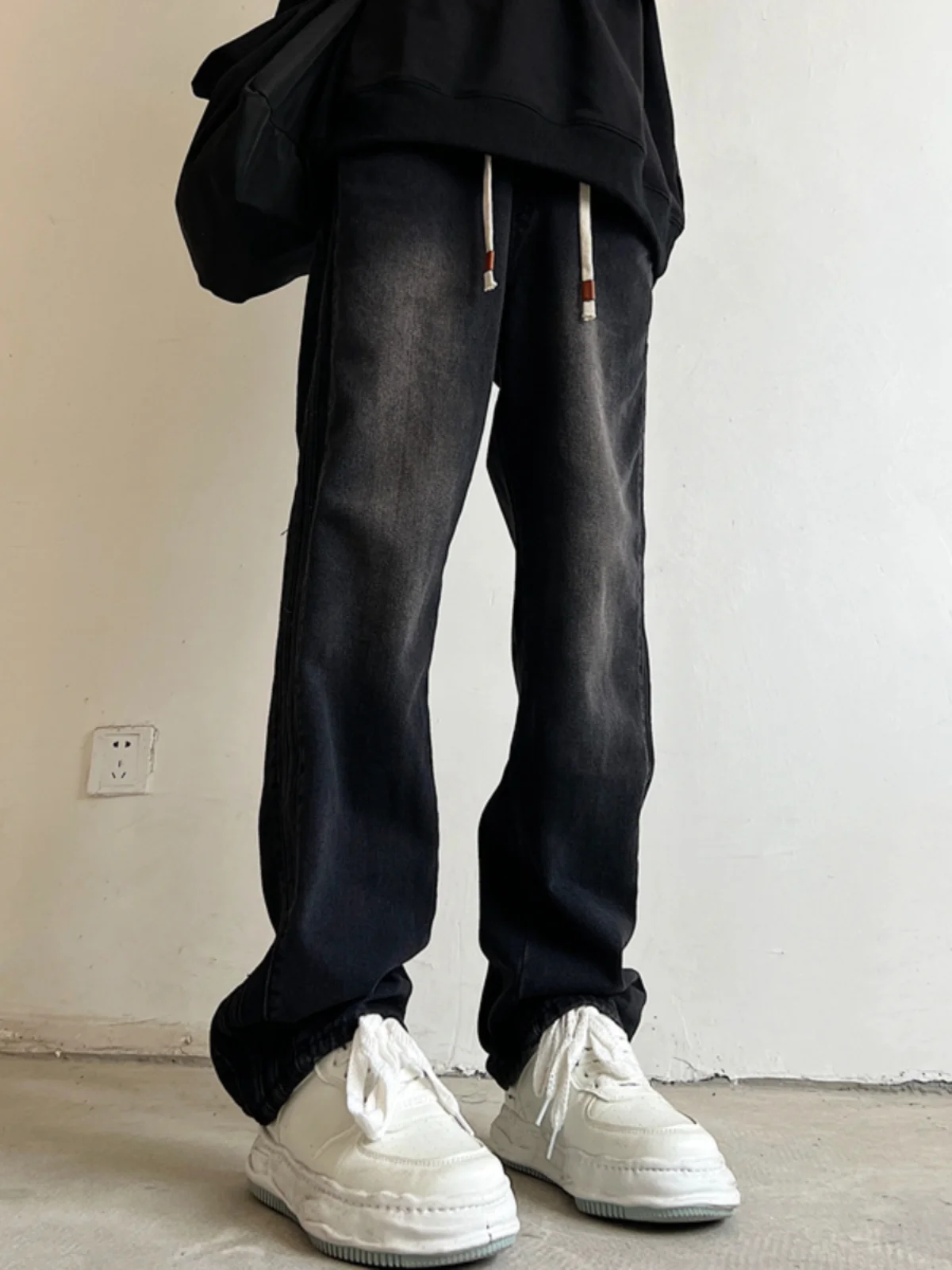 

Bla Straight Leg Men's Jeans American Sle High Street Spring Autumn New Trendy Cleanfit Long Trousers Casual Youth Jeans