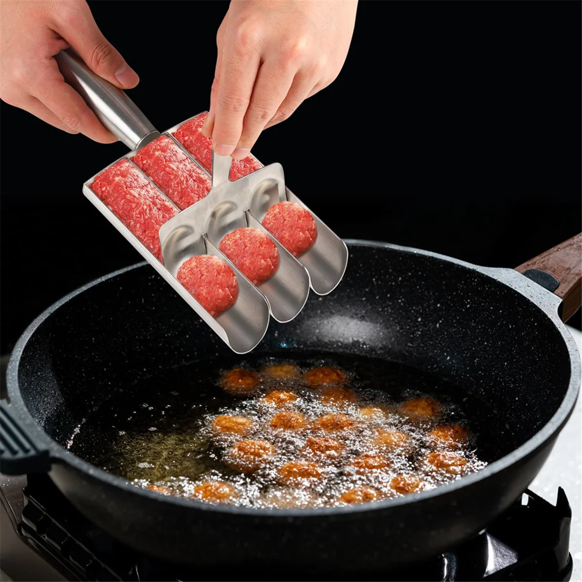 

Meatball production deviceMeatball Scoop MakerStainless Steel Meatball Scoop Ball Maker Manual Meatball Maker Tool