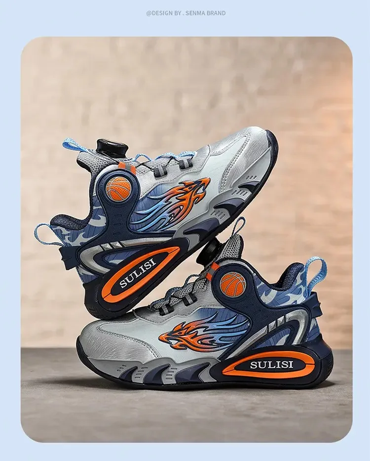 

2026 НОВИНКА Уличные баскетбольные кроссовки с кожаной поверхностью на осень и зиму, кроссовки детские кроссовки