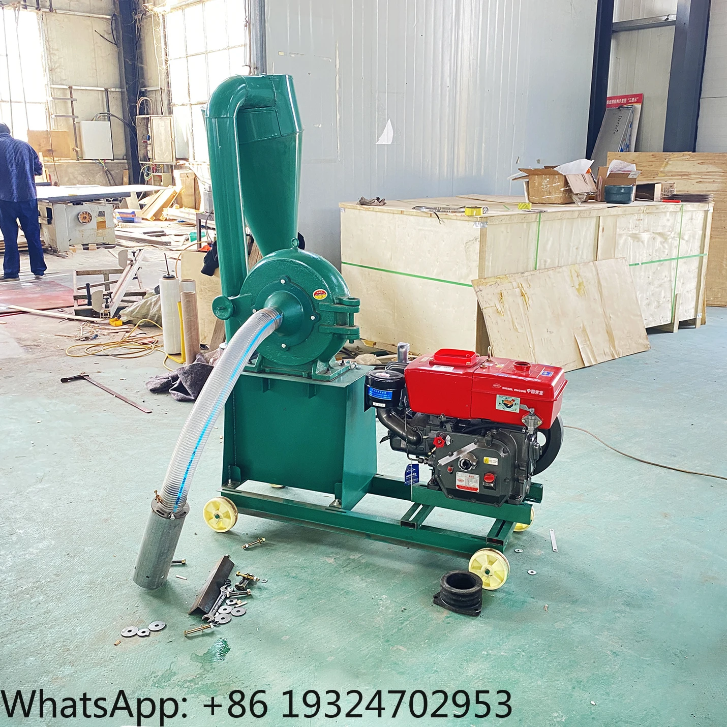 Industrial Mini Electric Motor Flour Mill D.ie.s.el Engine Powered Home Use Cassava Spice Animal Feed Grinder Hammer Roller