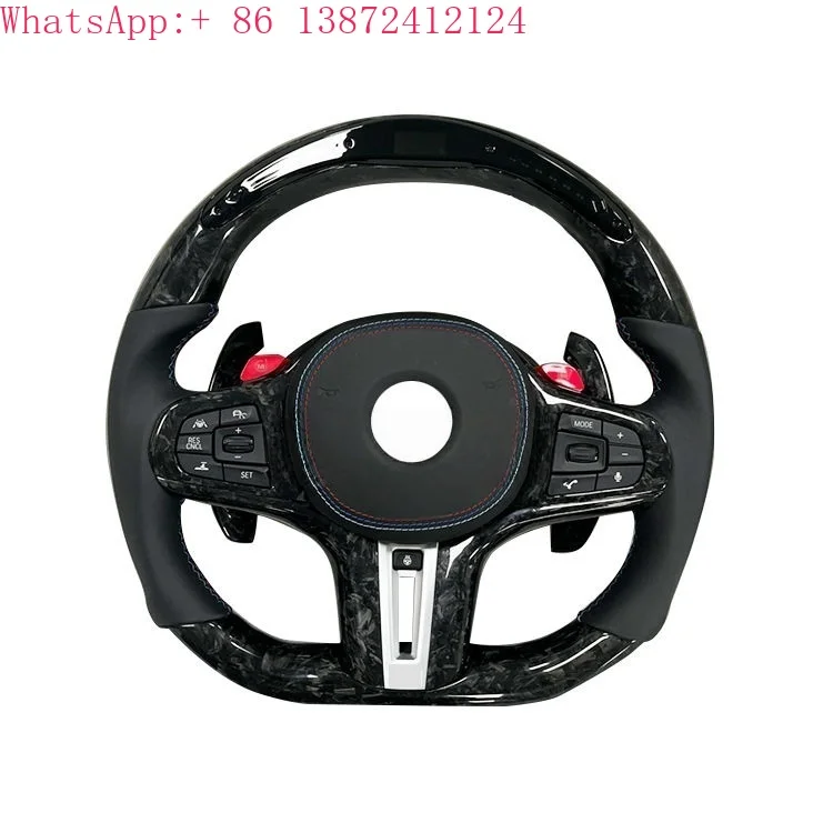 

Auto Parts Carbon Fiber Steering Wheel for BMW F10 F30 E46 E60 F15 F90 F80 G20 G30 M3 M4 M5 Leather LED Steering Wheel