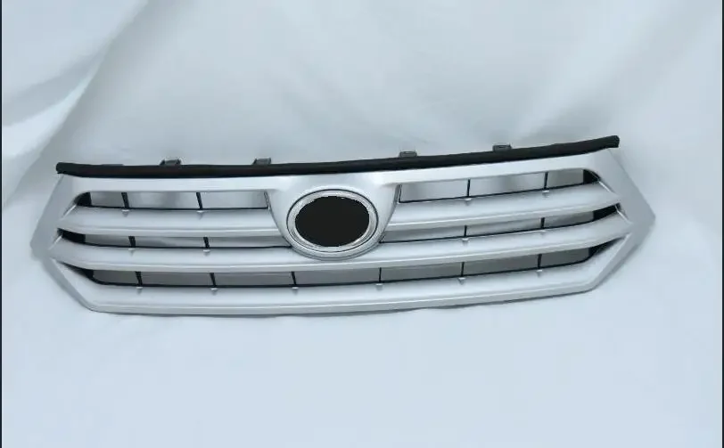 For Toyota Highlander  2012 2013 2014 Car Cover ABS Stick Trim Front Up Racing Grid Grill Grille Frame Lamp