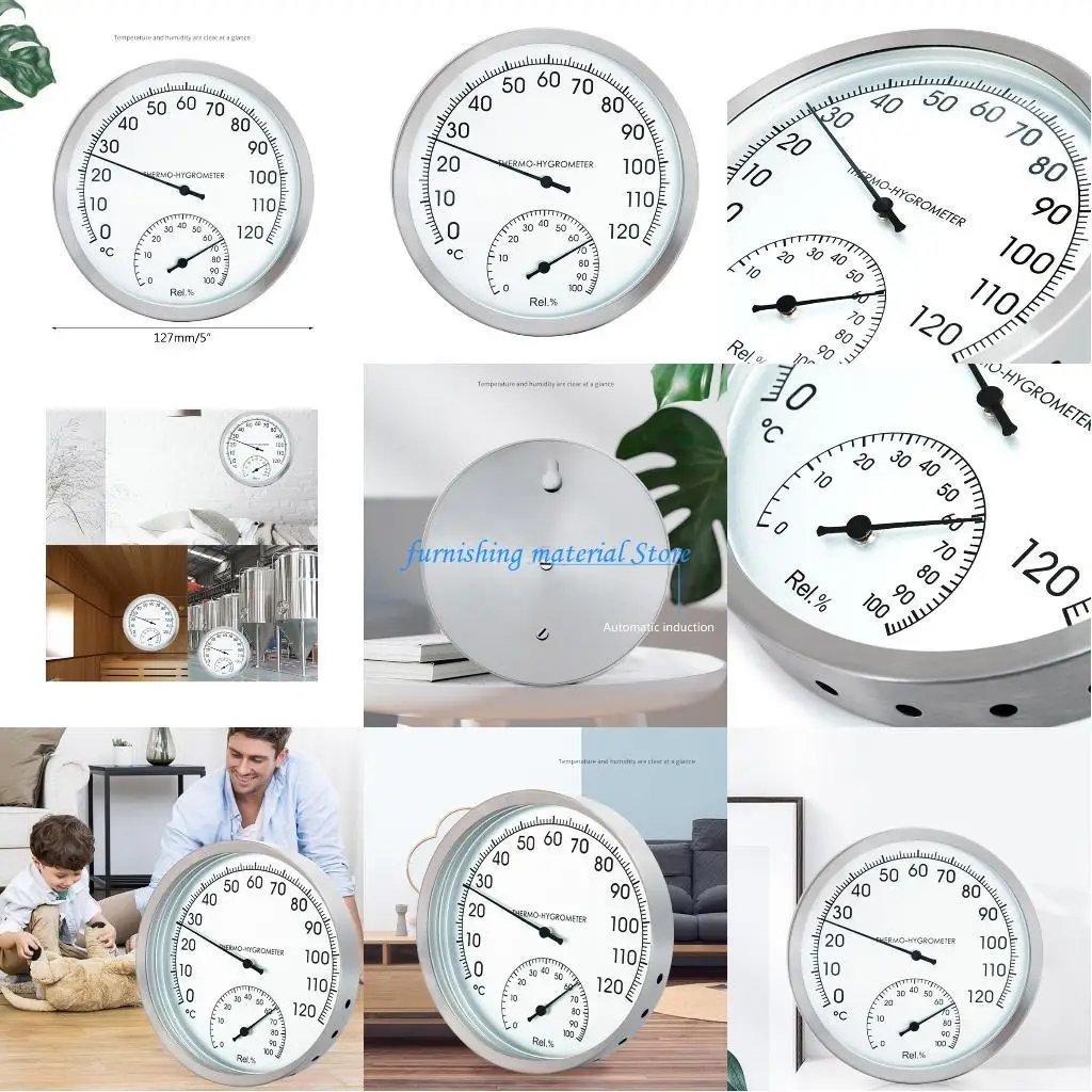 

Y5GD Large Panel Thermometer Hygrometer Withstand High Temperature for Oven Baking