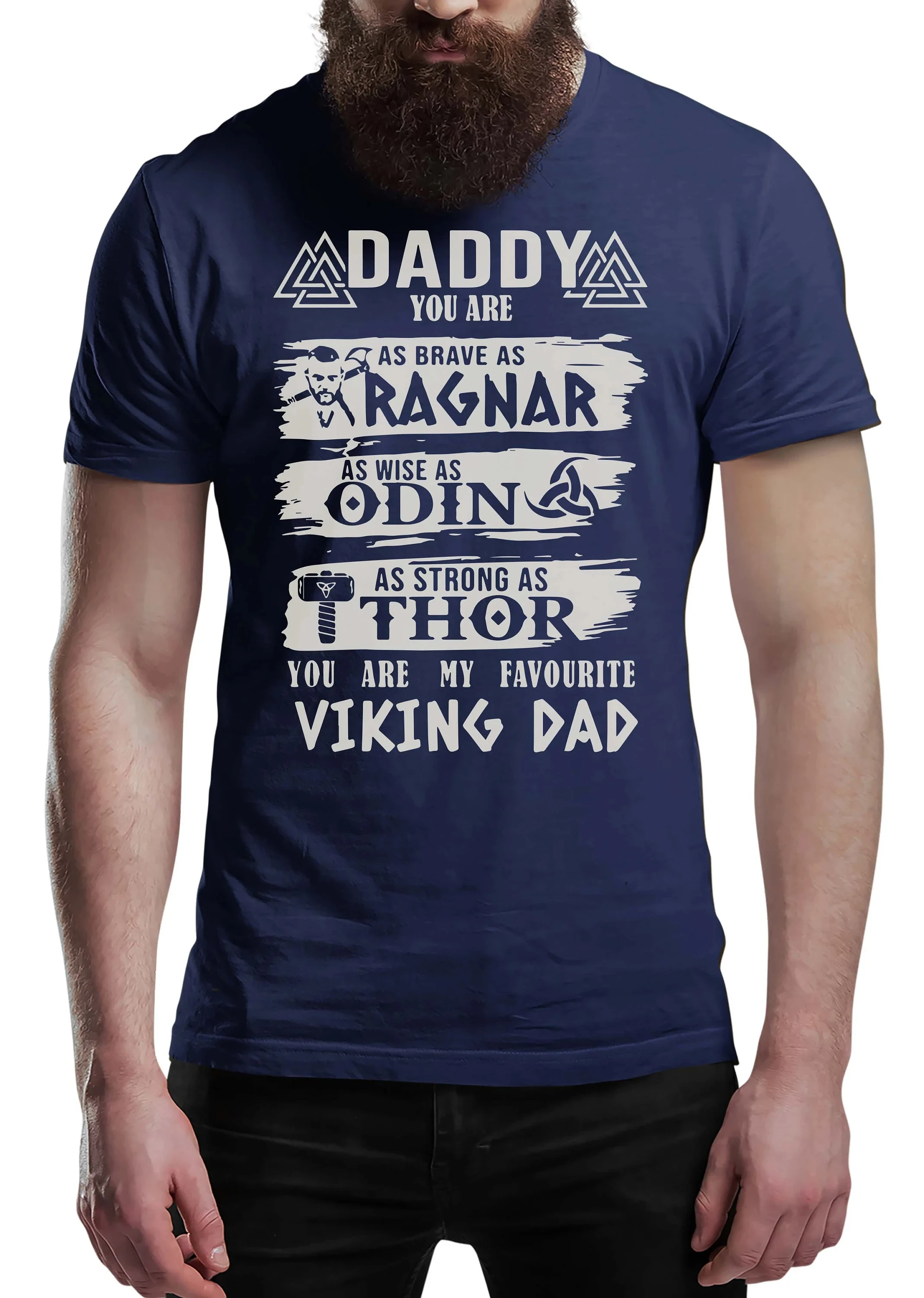 فايكنغ أبي ثور راجنا أودين تي شيرت ملحمة فالهالا فايكنغ تي شيرت النرويج نورس الأساطير فايكنغ قميص الآباء يوم الأب #2