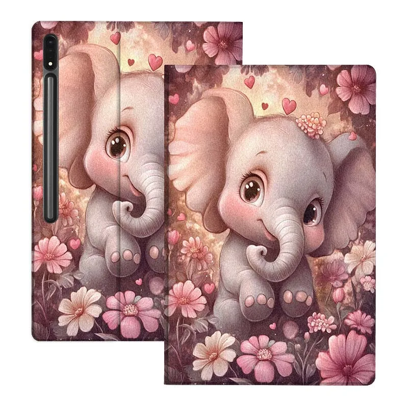 Cute Elephant Soft For Samsung Galaxy Tab S11 S10 S9 S8 S7 S6 A11 A9 A8 A7 Lite FE Plus Tablet Case