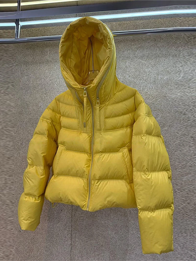 

ort Hooded Cotton Jaet Women's Warmth Faionable Casual Sle Autumn Winter New Arrival Small Size European Sle Coat