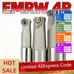 EMRW 4R round nose milling cutter C12/C20 super shock-resistant tool holder boring bar holder for RPMT08T2 cutting tool