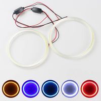 60mm 70mm Car COB LED Headlight Angel Eyes Bulb Halo Ring Lamp DC 12V DRL Fog Daytime Running Light Motorcycle Decorative Lights