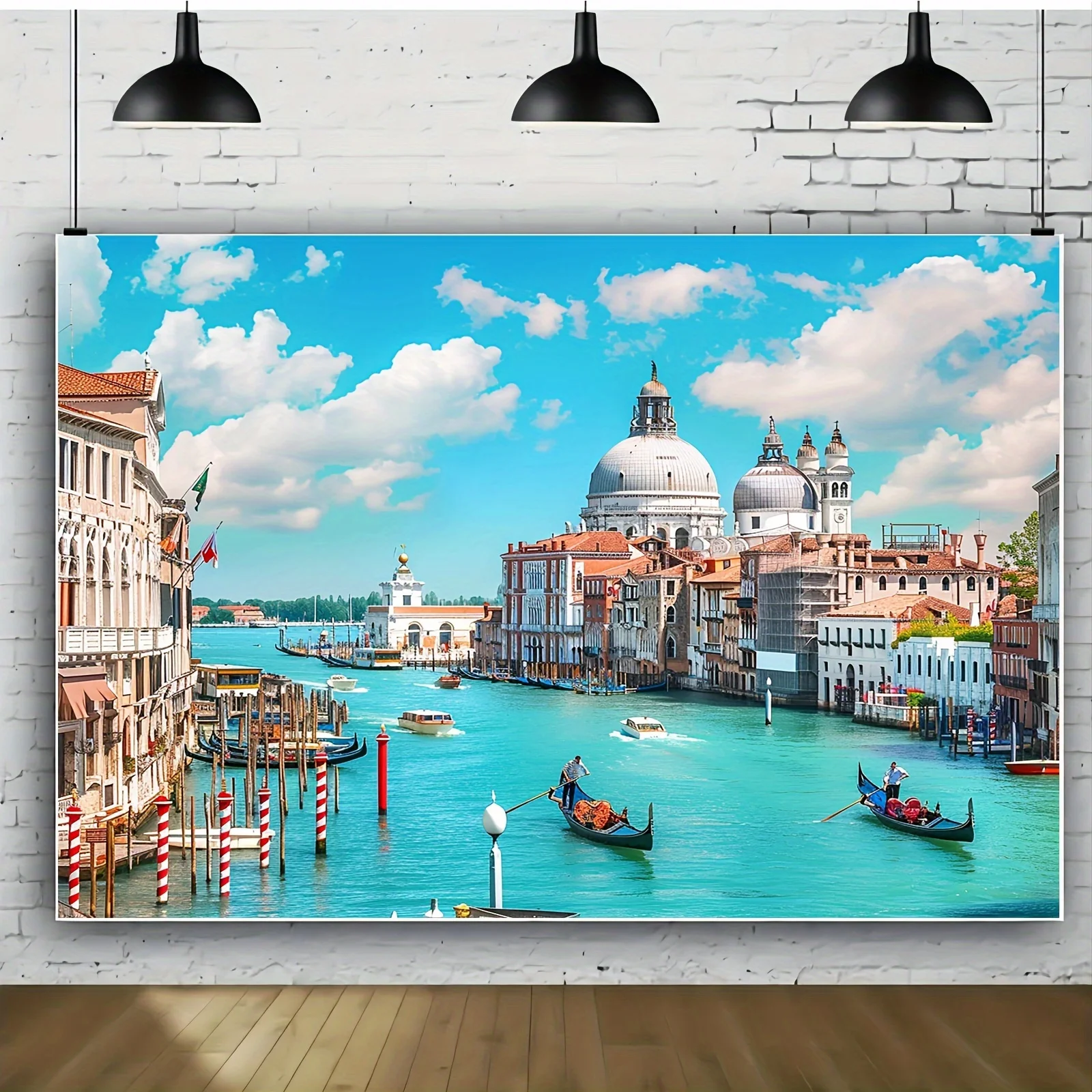 الخلفية الإيطالية: جندول على القناة الكبرى في خلفية البندقية: خلفية التصوير الإيطالية: ديكور الحفلات الإيطالية