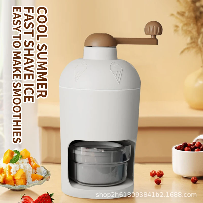 Mini Manual Ice Crusher Smoothies Hail Ice Breaker Portable Shaved Ice Milk Shake Machine Kitchen Tool Ice Blenders Household