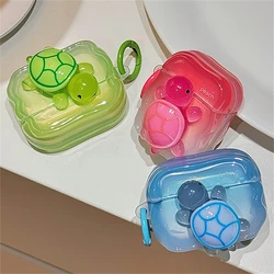 Etui na słuchawki Kawaii Cute 3D Turtle Wave Border do AirPods 1 2 3 z brelokiem do kluczy z miękką powłoką ochronną do AirPods Pro2