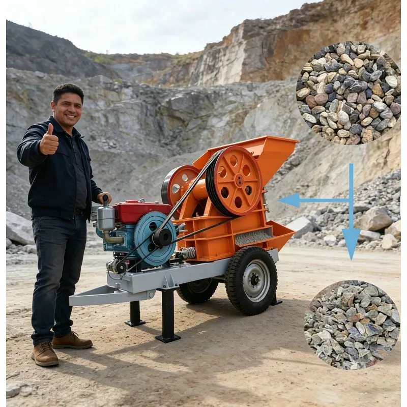 Mini Mobile Jaw Crusher China Manufacturer Tracked Stone Crushing Plant Factory Direct Sale Crawler Rock Breaker Equipment