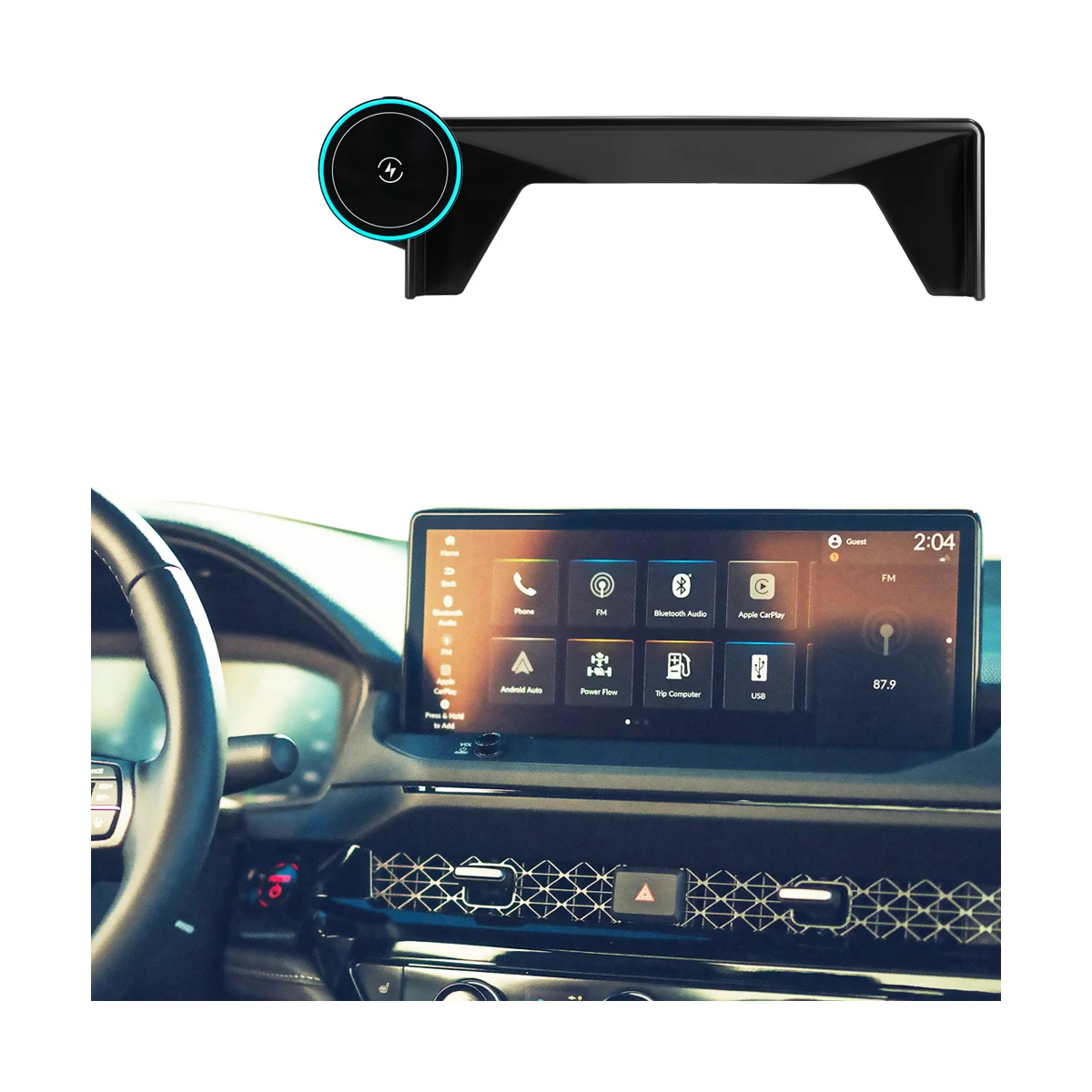 For Honda Accord 11th Gen 2023-2026 Car Phone Holder Screen Fixed Clip Wireless Charger Custom-fit Phone Screen Base Accessories