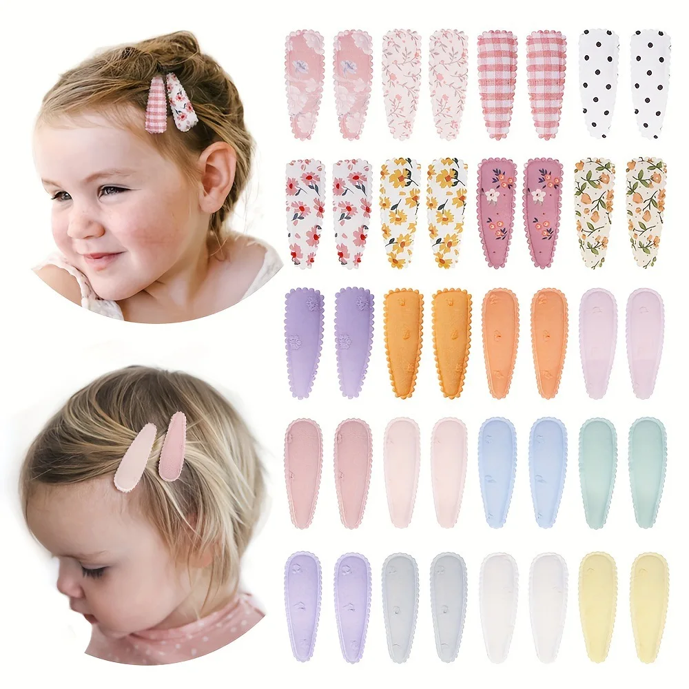 

120 PCS/Lot, 2.6“ Cute Pretty Baby Girls Snap Barrettes